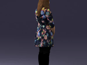 girl in colorful dress 0482 3D Model