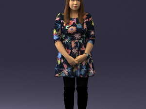 girl in colorful dress 0482 Modèle 3D