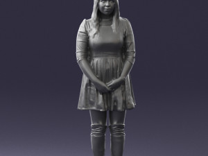 girl in colorful dress 0482 Modèle 3D