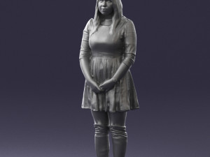 girl in colorful dress 0482 Modèle 3D