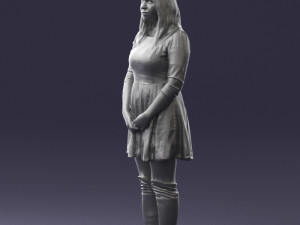 girl in colorful dress 0482 Modèle 3D