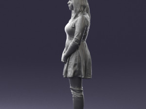 girl in colorful dress 0482 Modèle 3D