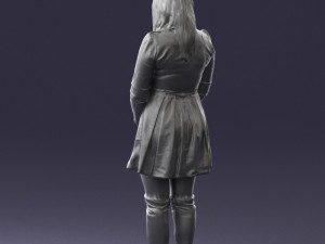girl in colorful dress 0482 Modèle 3D