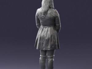 girl in colorful dress 0482 Modèle 3D