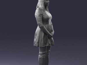 girl in colorful dress 0482 Modèle 3D