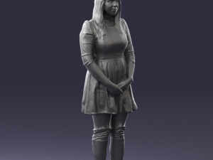 girl in colorful dress 0482 Modèle 3D