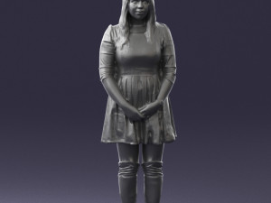 girl in colorful dress 0482 Modèle 3D