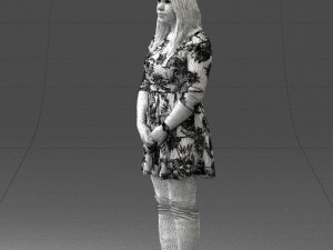 girl in colorful dress 0482 Modèle 3D