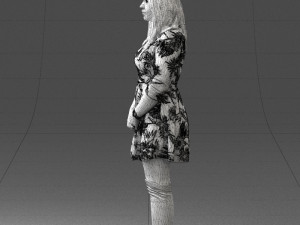 girl in colorful dress 0482 Modèle 3D