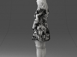 girl in colorful dress 0482 Modèle 3D