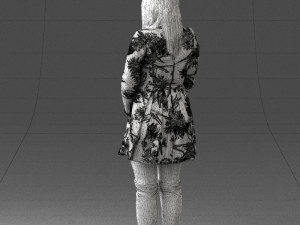 girl in colorful dress 0482 Modèle 3D