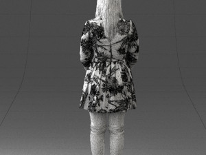 girl in colorful dress 0482 Modèle 3D