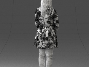 girl in colorful dress 0482 Modèle 3D