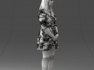 girl in colorful dress 0482 Modèle 3D