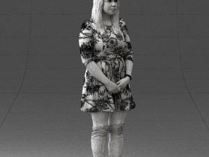 girl in colorful dress 0482 Modèle 3D