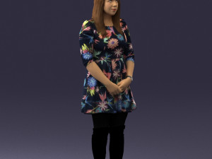 girl in colorful dress 0482 3d print ready Model Cetak 3D