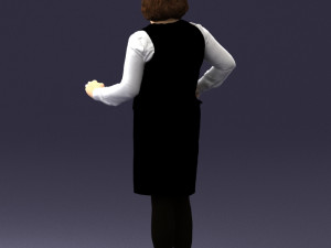 girl in short black dress 0480 3d print ready Modelo de Impressão 3D
