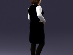 girl in short black dress 0480 3d print ready Modelo de Impressão 3D