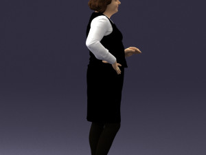 girl in short black dress 0480 3d print ready Modelo de Impressão 3D