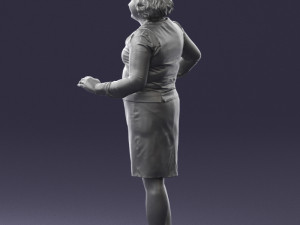girl in short black dress 0480 3d print ready Modelo de Impressão 3D