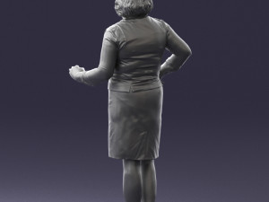 girl in short black dress 0480 3d print ready Modelo de Impressão 3D
