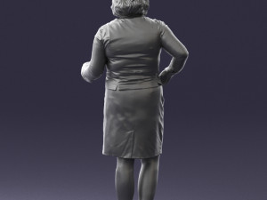 girl in short black dress 0480 3d print ready Modelo de Impressão 3D