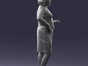 girl in short black dress 0480 3d print ready Modelo de Impressão 3D