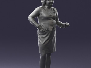 girl in short black dress 0480 3d print ready Modelo de Impressão 3D