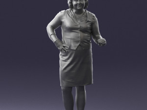 girl in short black dress 0480 3d print ready Modelo de Impressão 3D