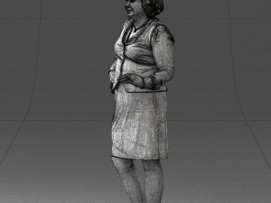 girl in short black dress 0480 3d print ready Modelo de Impressão 3D