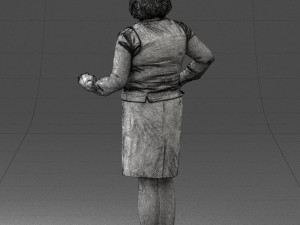 girl in short black dress 0480 3d print ready Modelo de Impressão 3D