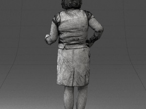 girl in short black dress 0480 3d print ready Modelo de Impressão 3D