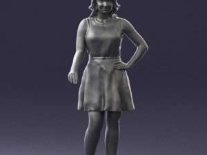 girl in white dress 0478 3d print ready 3D Принт Модель