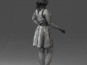 girl in white dress 0478 3d print ready 3D Принт Модель