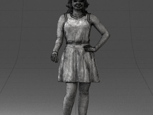girl in white dress 0478 3d print ready 3D Принт Модель