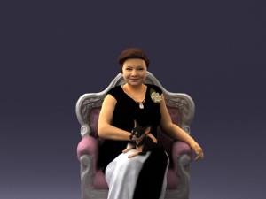 grandmother in chair 0477 3D-Modell