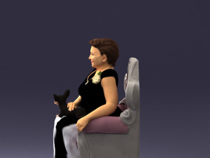 grandmother in chair 0477 Modèle 3D