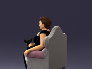 grandmother in chair 0477 Modèle 3D