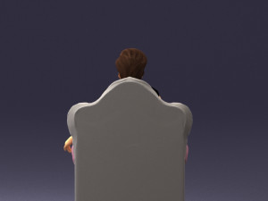 grandmother in chair 0477 Modèle 3D