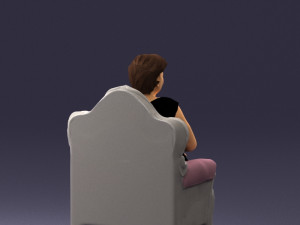 grandmother in chair 0477 Modèle 3D
