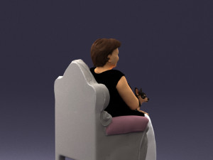 grandmother in chair 0477 Modèle 3D