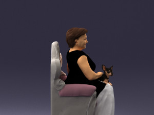 grandmother in chair 0477 Modèle 3D