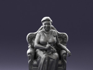 grandmother in chair 0477 Modèle 3D