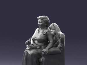 grandmother in chair 0477 Modèle 3D