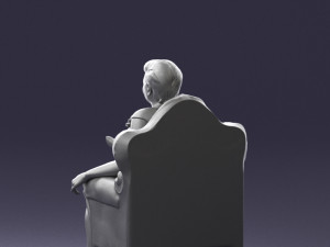 grandmother in chair 0477 Modèle 3D