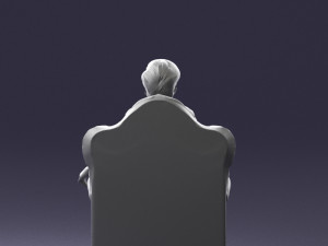 grandmother in chair 0477 Modèle 3D