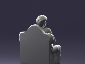 grandmother in chair 0477 Modèle 3D