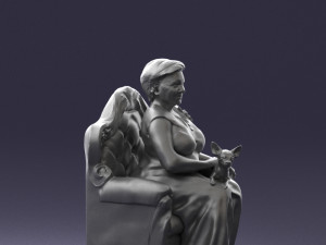 grandmother in chair 0477 Modèle 3D