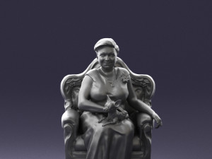 grandmother in chair 0477 Modèle 3D