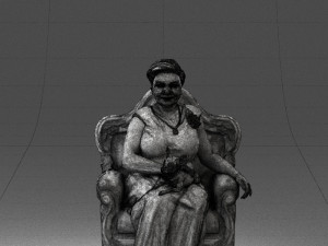 grandmother in chair 0477 Modèle 3D